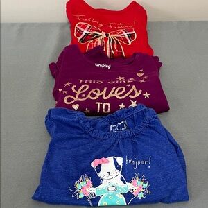 Ping Kids Pajama Tops - Red, Purple, and Blue
